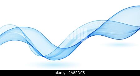 Abstract blue wave. Vector Curves. presentation template. eps 10 Stock Vector