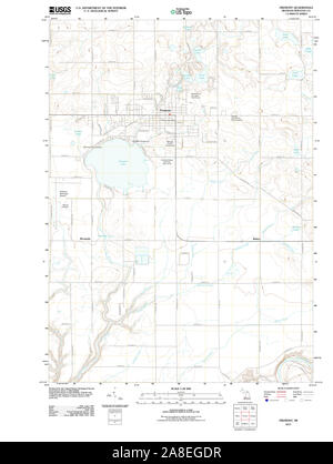USGS TOPO Map Michigan MI Fremont 20111101 TM Stock Photo