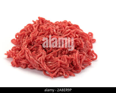 Ground beef isolated against white background Stock Photo