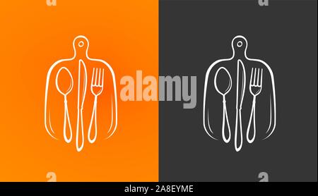 Cooking logo or label. Restaurant menu symbol. Vector illustration Stock Vector