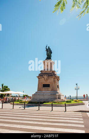 Playa del miracle beach in Tarragona, Spain. The photo was taken on August 9, 2013 on the famous Mediterranean balcony. Stock Photo