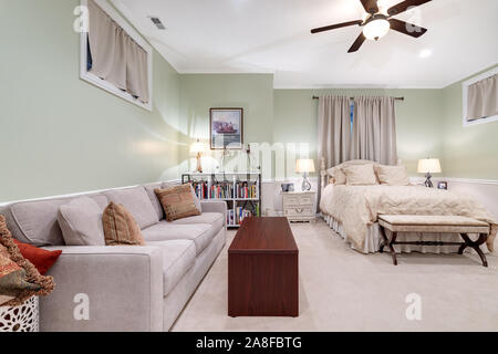 Bedroom Area Of An Expensive Luxury Home Stock Photo