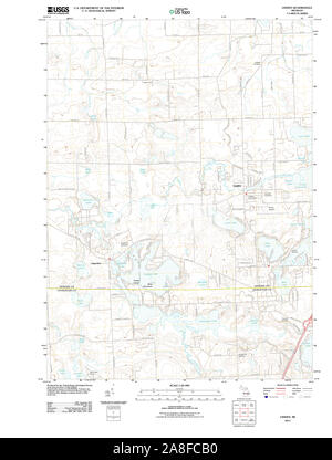 USGS TOPO Map Michigan MI Linden 20111107 TM Stock Photo