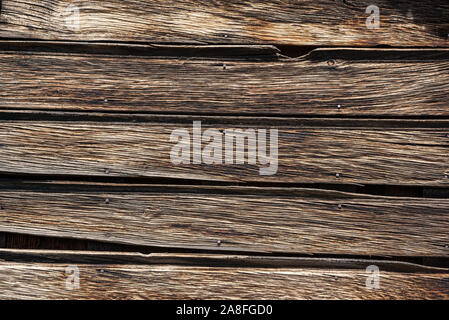 Weathered siding on the historic Fred Riddle House in Eastern Oregon. Stock Photo