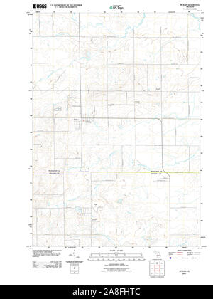 USGS TOPO Map Michigan MI McBain 20110927 TM Stock Photo