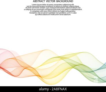 Colorful Smoke Wave Abstract Wave Background Stock Vector
