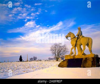 General Meade statue, Gettysburg National Military Park, Pennsylvania Stock Photo