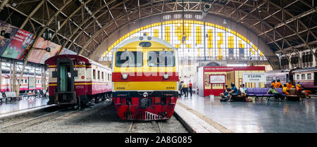 Bangkok, Thailand - May 25, 2019: Old Bangkok Railway Station unofficially known as Hua Lamphong station. The main railway station in Bangkok Stock Photo