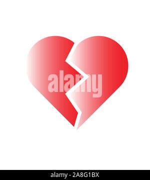 broken heart symbol Stock Vector