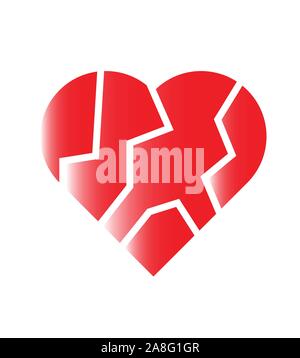 broken heart symbol Stock Vector