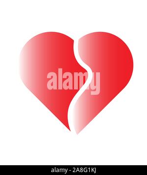 broken heart symbol Stock Vector