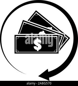 cashback symbol. cashback logo concept. cash back icon on white background. flat style. cash back sign for your web site design, logo, app, UI. Stock Vector