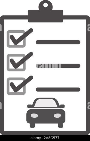 car maintenance list icon on white background. flat style. car service list icon for your web site design, logo, app, UI. Stock Vector