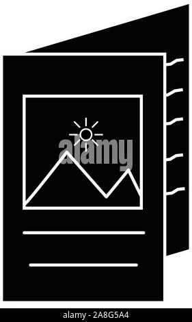brochure icon in trendy flat style on white background. brochure symbol for your web site design, logo, app, UI. booklet sign. catalog sign. Stock Vector