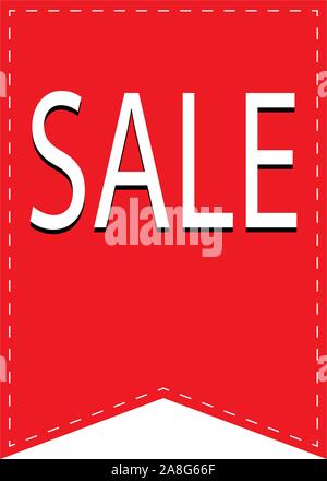 sale product red label on white background. flat style. sale label icon for your web site design, logo, app, UI. sale price tag symbol. Stock Vector