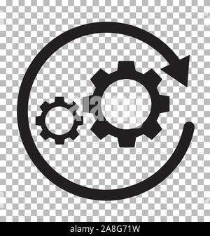 workflow icon on transparent. workflow process sign. flat style. workflow icon for your web site design, logo, app, UI. Stock Vector