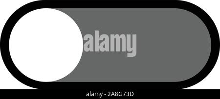 toggle off swipe icon on white background. flat style. toggle off on icon for your web site design, logo, app, UI. mouse cursor select. toggle off int Stock Vector
