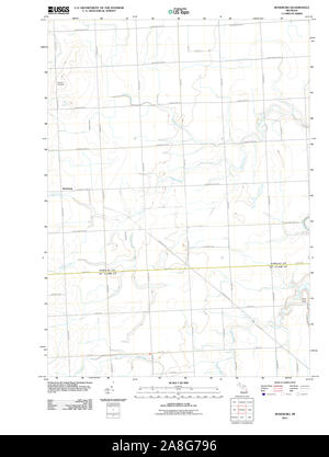 USGS TOPO Map Michigan MI Roseburg 20110910 TM Stock Photo