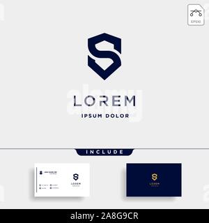 Letter S SS Shield Logo Design Simple Vector Stock Vector Image & Art ...