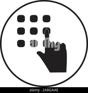 enter code icon on white background. flat style. access code icon for your web site design, logo, app, UI. pin code symbol. password and unlock sign. Stock Vector