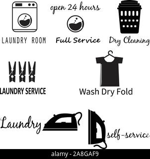 Laundry Room icon on white background. flat style. Laundry Machine icon for your web site design, logo, app, UI. set of  laundry logos. dry cleaning s Stock Vector