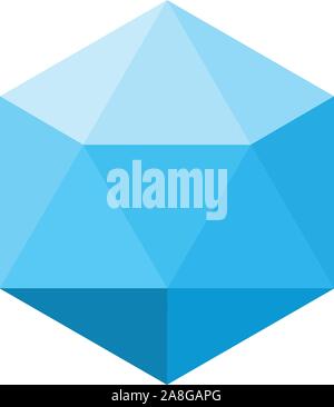 lowpoly logo on white background. flat style. lowpoly logo icon for your web site design, logo, app, UI. blue lowpoly logo symbol. Stock Vector