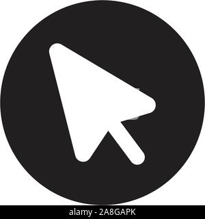 mouse cursor icon on white background. flat style. mouse cursor icon for your web site design, logo, app, UI. pointer symbol. cursor sign. Stock Vector