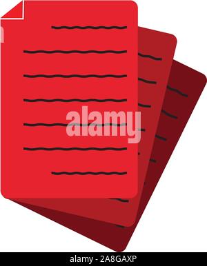 document icon on white background. flat style. document icon for your web site design, logo, app, UI. red document symbol. file sign. Stock Vector