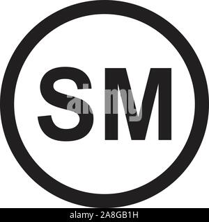 smartmark icon on white background. flat style. smartmark icon for your web site design, logo, app, UI. smartmark symbol. smartmark sign. Stock Vector