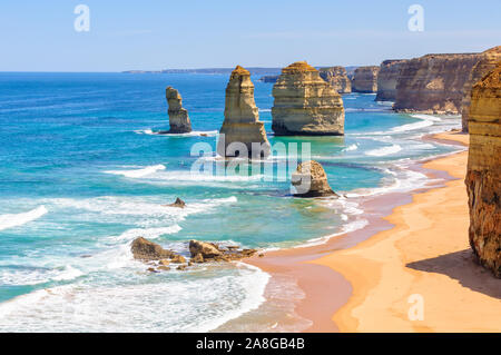 At The Twelve Apostles along the Great Ocean Road - Port Campbell, Victoria, Australia Stock Photo