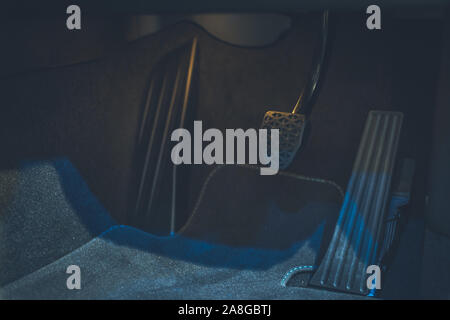 Brake and accelerator pedal of automatic transmission car Stock Photo -  Alamy