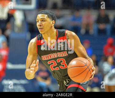 Arkansas State Guard Marquis Eaton (23) Attempts A Layup As He Drives 