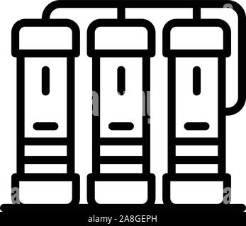 Three servers icon, outline style Stock Vector