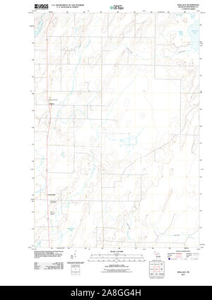 USGS TOPO Map Michigan MI Wallace 20110929 TM Stock Photo
