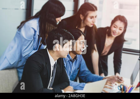 Team of business people working in an office Stock Photo