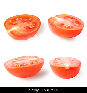 Fresh slice tomato isolated on white background Stock Photo