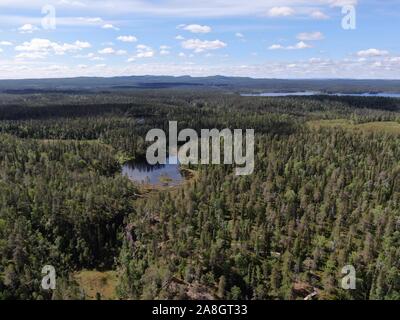 Trekking Routes in Kuusamo, Finland Stock Photo