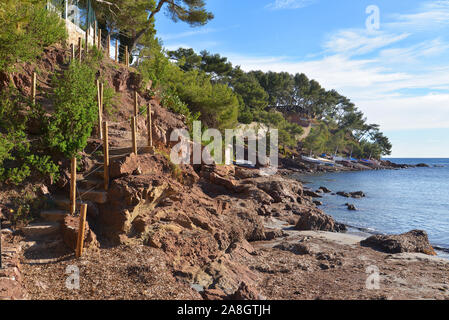 Littoral lane  Fabregas La Seyne sur mer f 83 Stock Photo