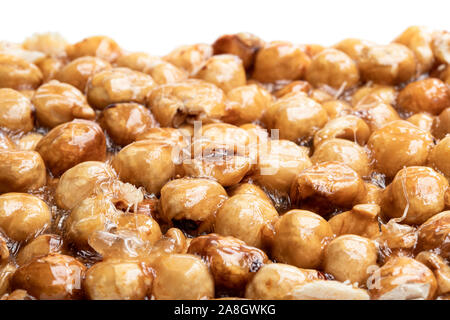 Italian  hazelnut brittle isolated on white background Stock Photo