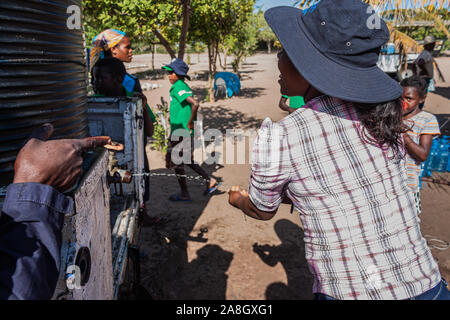 Fresh water in Benguerra Island Community in Mozambique Stock Photo