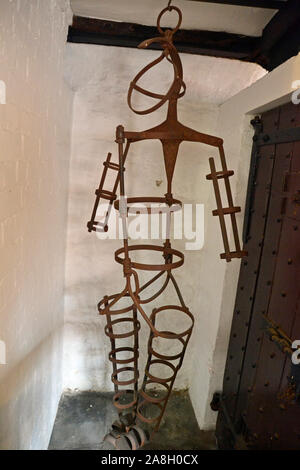 Hanging cage in the Torture Museum in Amsterdam, The Netherlands ...