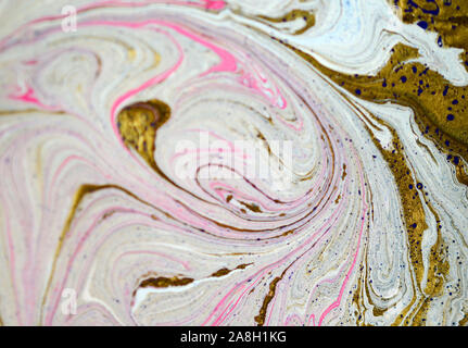 Marble abstract background with golden powder. Nature marbling texture Stock Photo