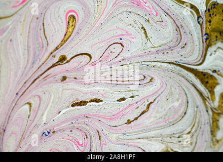 Marble abstract background with golden powder. Nature marbling texture Stock Photo