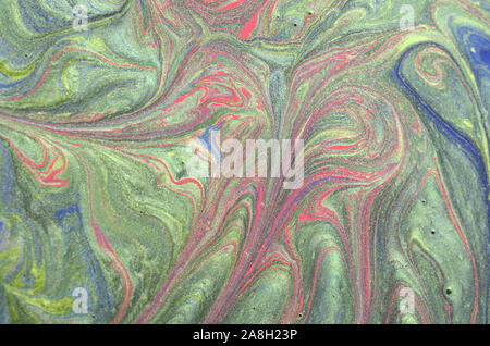 Acrylic green abstract background. Trendy look. Imitation of natural marble stone. Stock Photo