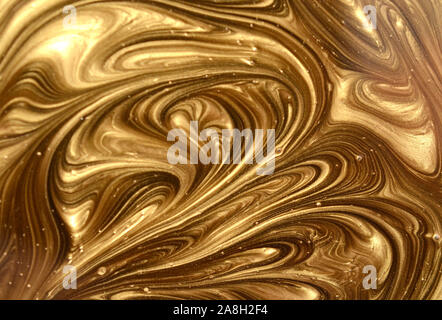 Luxury gold marble ink paper textures on white background. Chaotic abstract organic design. Stock Photo