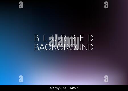 Abstract wide futuristic neon blurrerd background with radiant stains. Stock Vector
