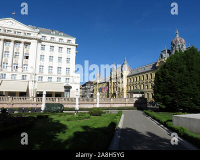 Hotel Esplanade, the famous hotel in Zagreb where travelers with the Orient Express stayed Stock Photo