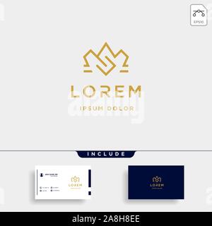 Initial S Crown Logo Template Design Vector Stock Vector