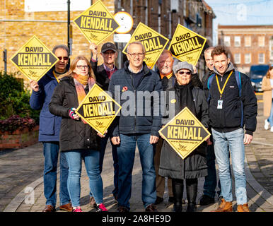 Brentwood Essex UK 9th Nov. 2019 General Election David Kendall Parliamentary candidate for the Liberal Democrats in the Brentwood and Ongar constituency out campaigning on the General Election trail in Brentwood Essex Credit Ian DavidsonAlamy Live News Stock Photo