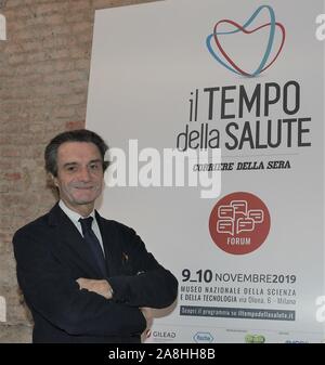 Milan, Italy. 09th Nov, 2019. Milan, National Museum of Technical Science In the picture: Attilio Fontana President of the Lombardy Region Credit: Independent Photo Agency/Alamy Live News Stock Photo
